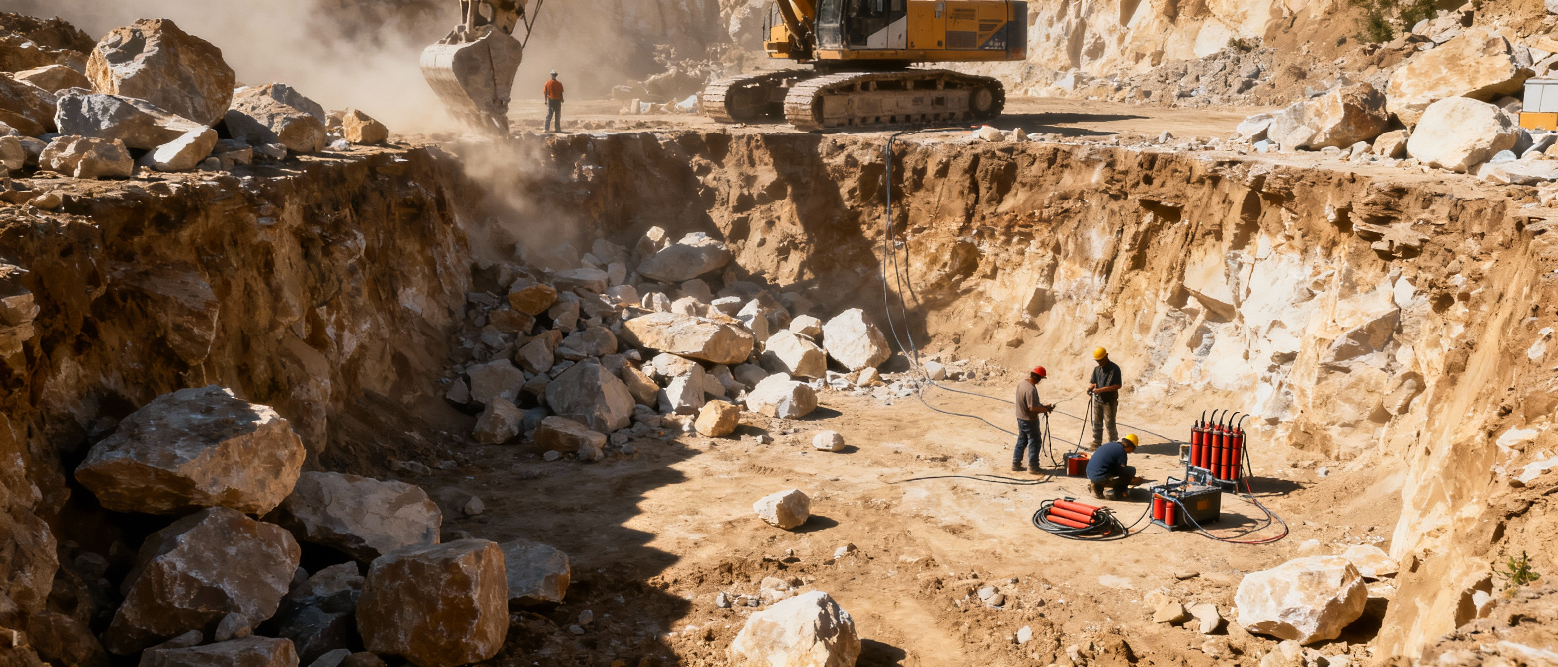 буровзрывные работы при разработке котлована в скальных грунтах